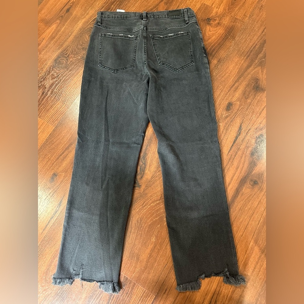 Abercrombie Ultra High Rise Ankle Straight Jeans washed black Sz 8 (29) - Picture 5 of 14
